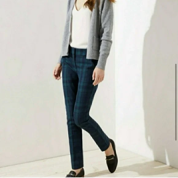 LOFT Plaid Marisa Pant - Picture 14 of 15